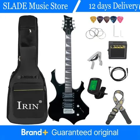 IRIN 6 Strings Electric Guitar 24 Frets Maple Body Electric Guitarra Set with Bag Amp Tuner Strap Picks Guitar Mini Accessories