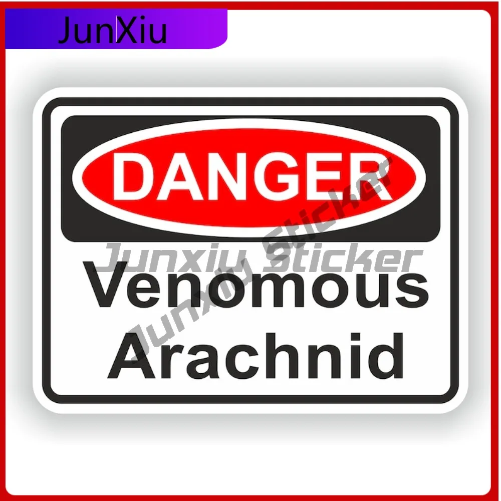 

Danger Venomous Funny Window UV Resistant Sticker Accessory Cute Helmet Square Funny Motorcycle UV Sticker Bumper Arachnid