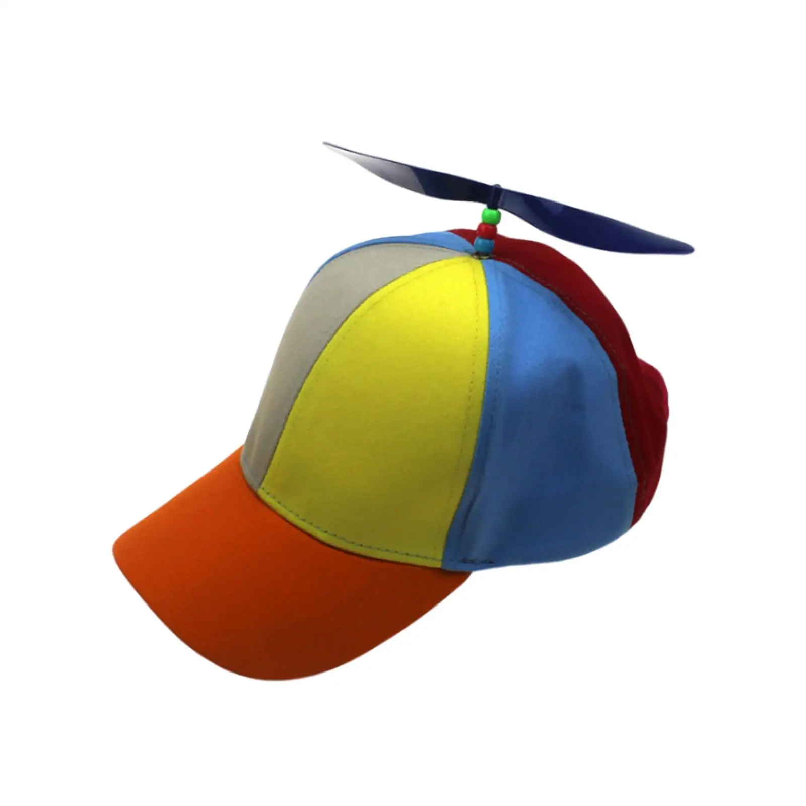 Propeller Hat Helicopter Cap Rainbow Top Hat Baseball Cap for Party Fancy Dress Outdoor