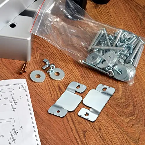 

4 Universal Metal Sofa Sectional Joining Brackets With Fasteners And Washers For Furniture Connection