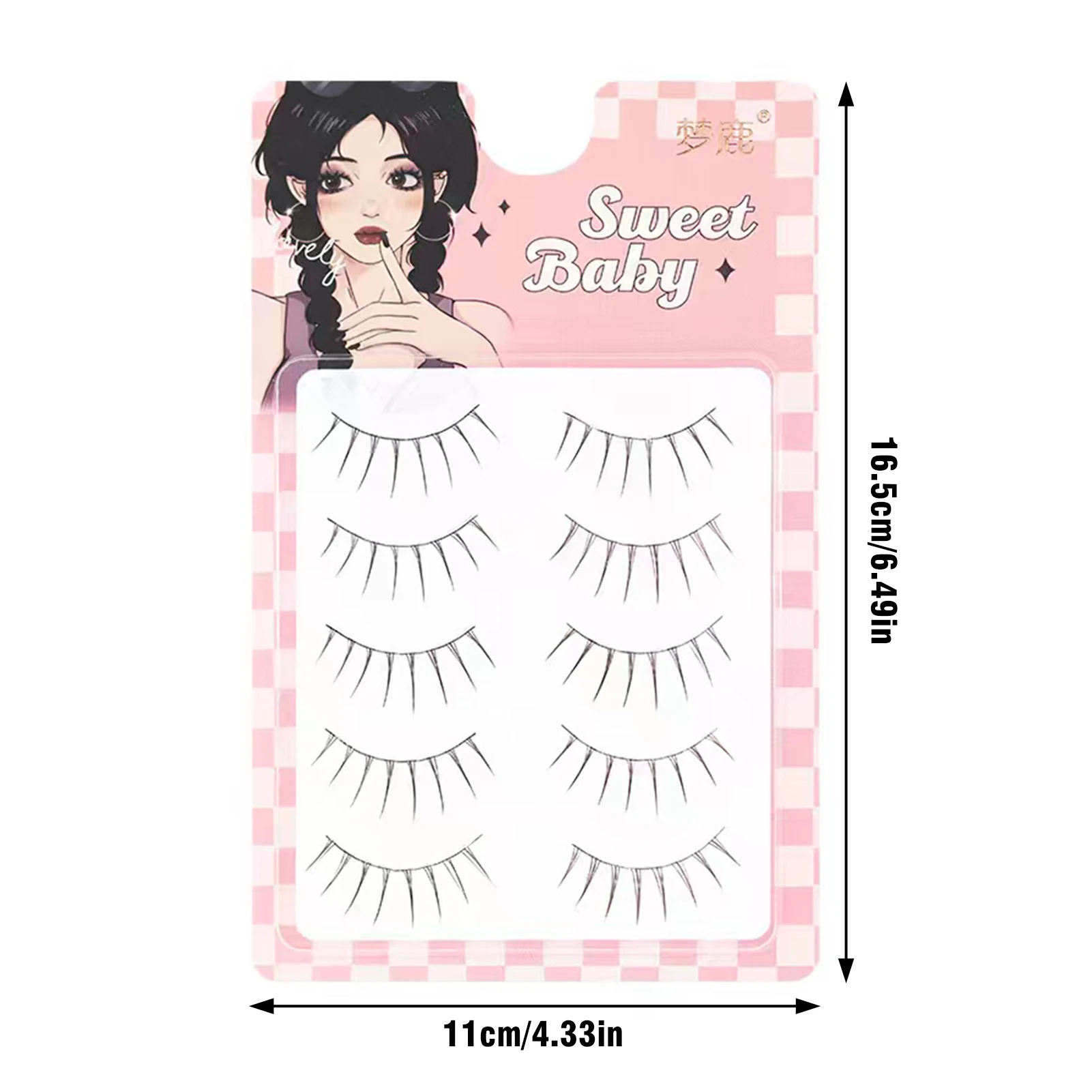 5 pares de pestañas Manga Anime Cosplay pestañas postizas coreanas naturales tira completa pestañas extensión de pestañas suaves para mujeres y niñas