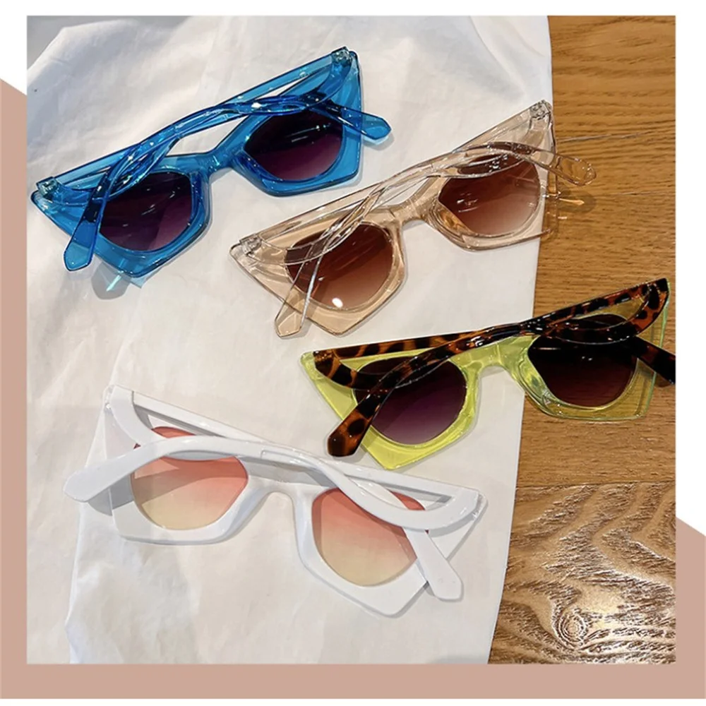 New Oversized Butterfly Shape Cat Eye Full Frame Sunglasses Colorful Vintage Personalized Trendy Female Eyewear Popular Shades