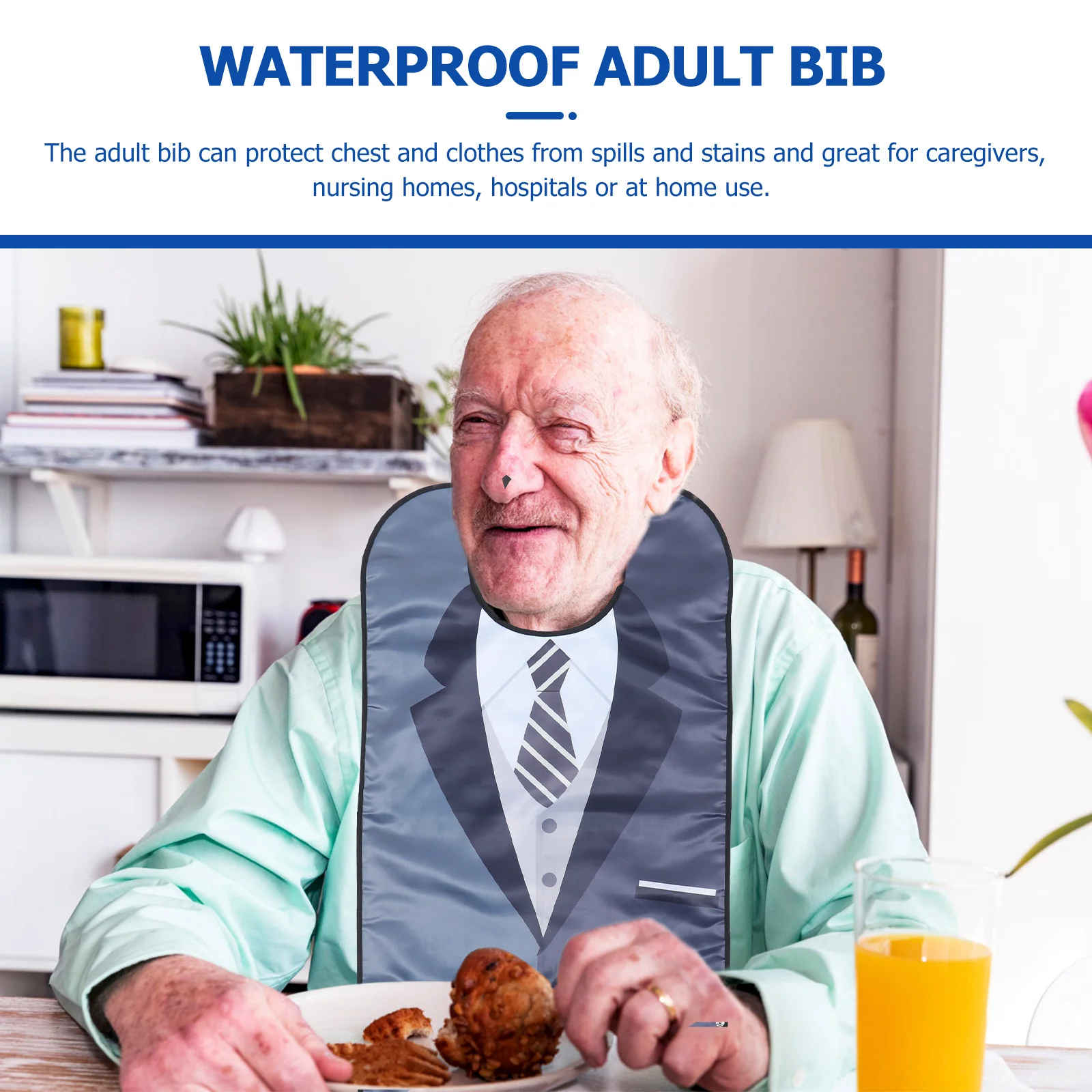 

Waterproof Adult Bib Large Size Soft Reusable Clothing Protector For Eating Cooking Painting Washable Dining Bibs