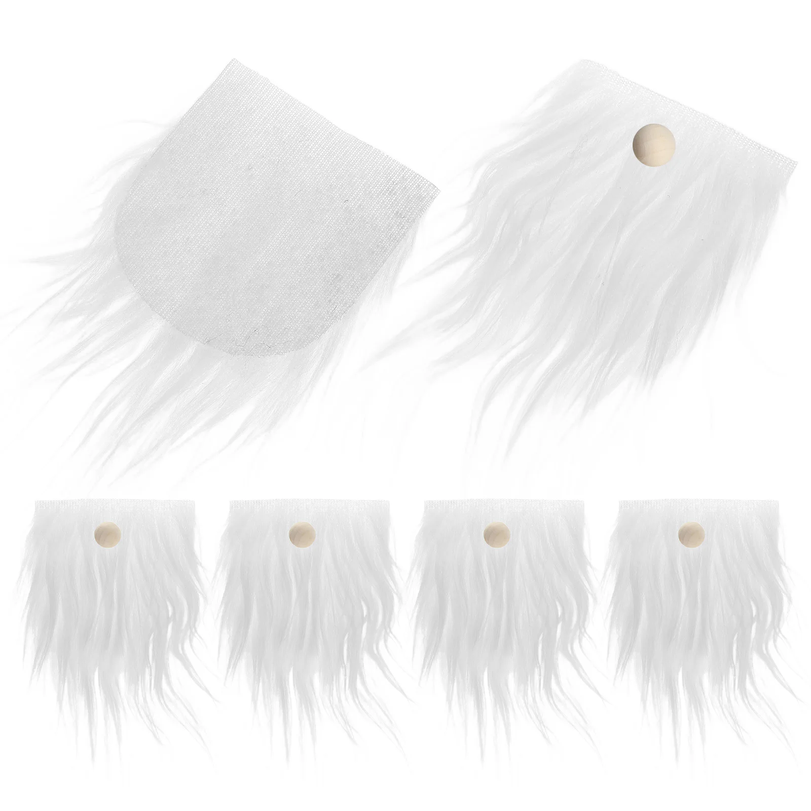 

1 set 1 Set Fake Beards Wood Balls Pre-Cut Gnome Making Supplies Diy Christmas Craft Kits Faux Gnome Beard Fabric Wooden Balls