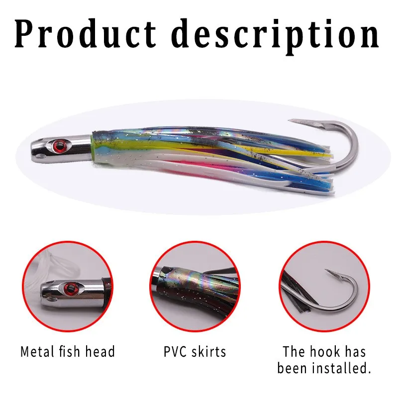Prowler Trolling Vis lokdozen anzuelo con púas para jigging gran pelágico - imagen 5