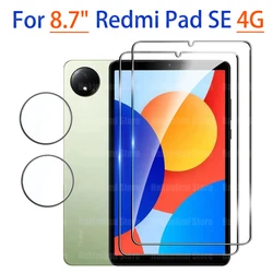 Redmi Pad SE 4G için Ekran Koruyucu (8.7 inç) 2024 Tablet Temperli Cam Filmi Arka Kamera Koruyucu Anti-düşme/Çizilmez 8.7