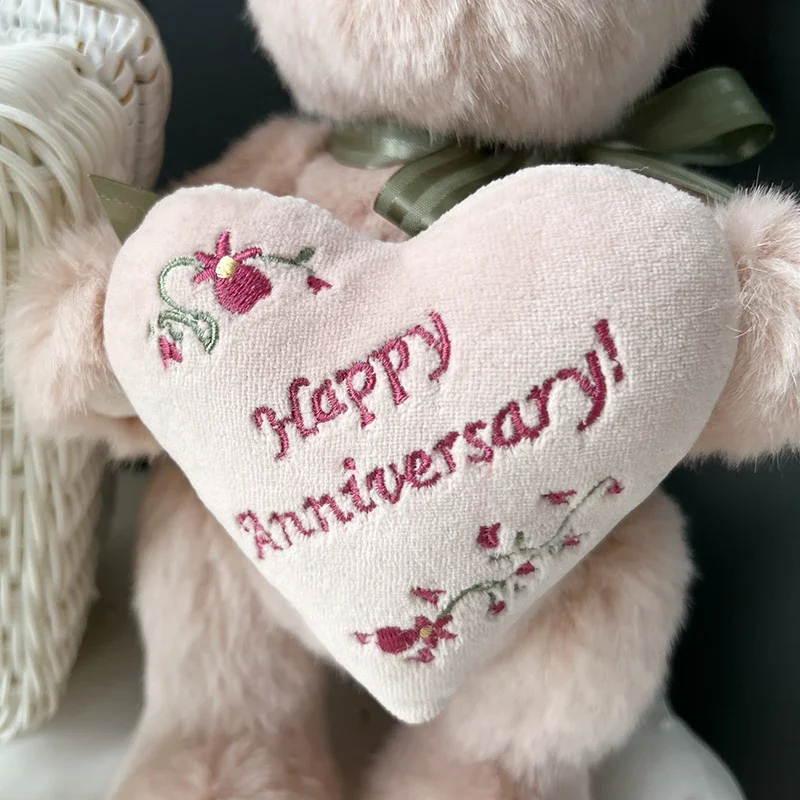 Pluche teddybeer pluche knuffels met Memorial Day of Love pluche gezamenlijke teddybeer pop kinderspeelgoed meisje geschenken schattig huisdecor