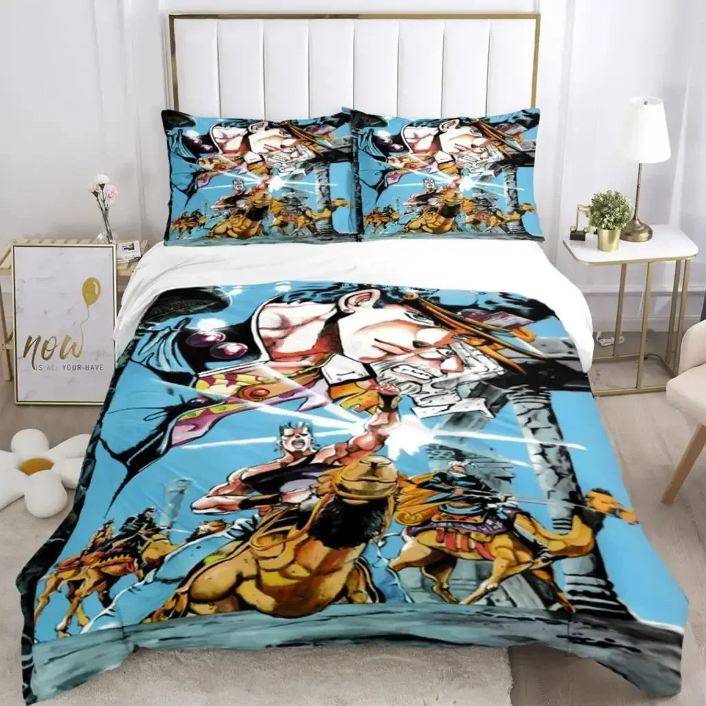 

JOJO Anime Print 3D NEW Duvet Cover Pillowcase Bedding Set Adult Boy Girl Bedroom Decoration Children Single Double Large