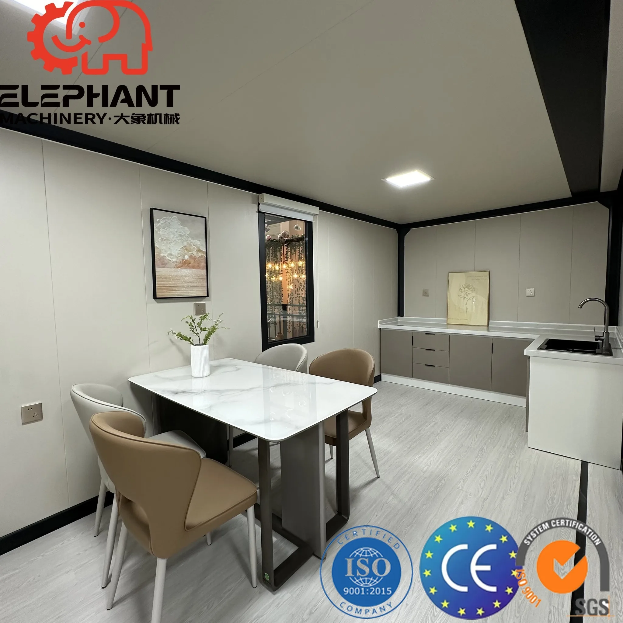 Factory Wholesale 20ft Expandable Container House Prefabricated House Kitchen Bathroom Sandwich Panel Walls Modern Design