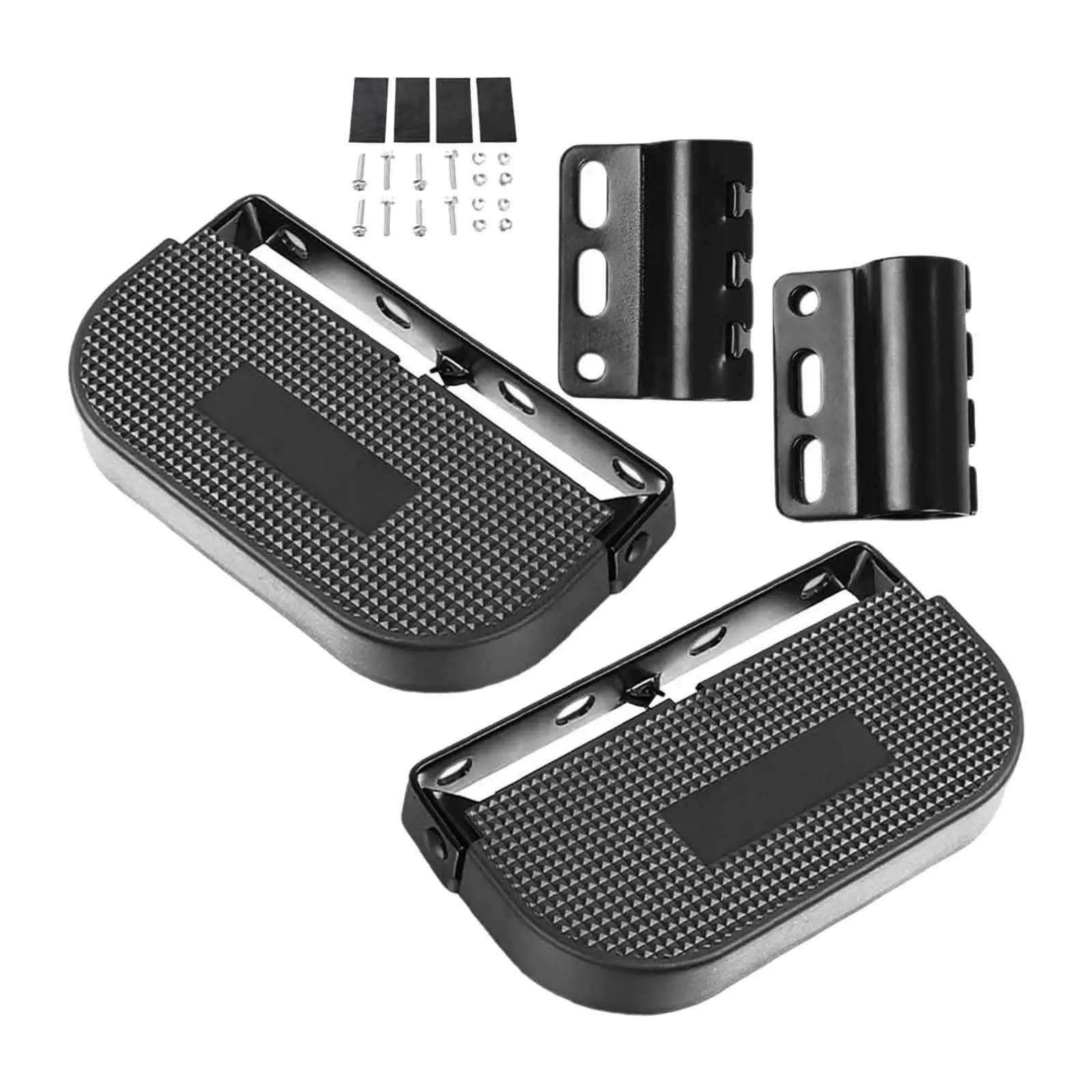 

2 педали для электрического велосипеда, простая в установке, стабильная с зажимом для штанги, универсальная портативная профессиональная передняя подножка, складная подставка для ног