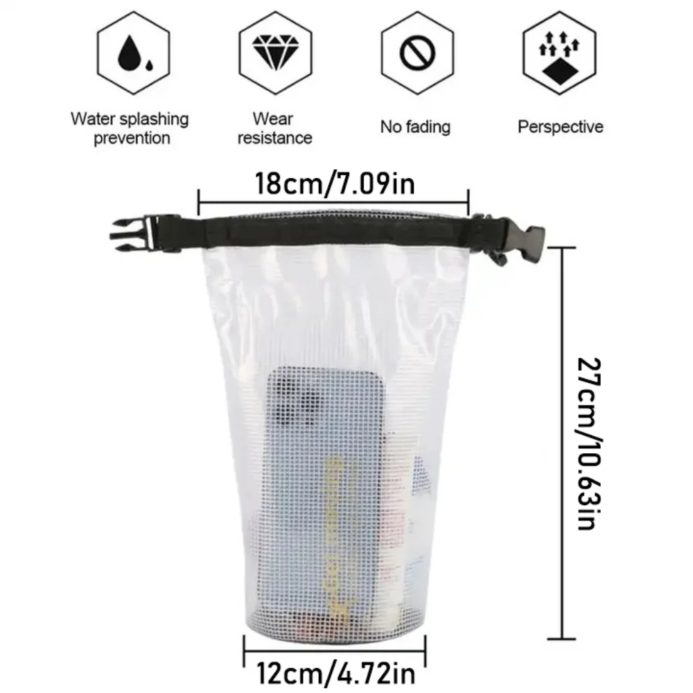 Drifting The Songkran Festival Phone Pouch Outdoor Lightweight 2L PVC Mesh Bag Transparent Swimming Dry Bag