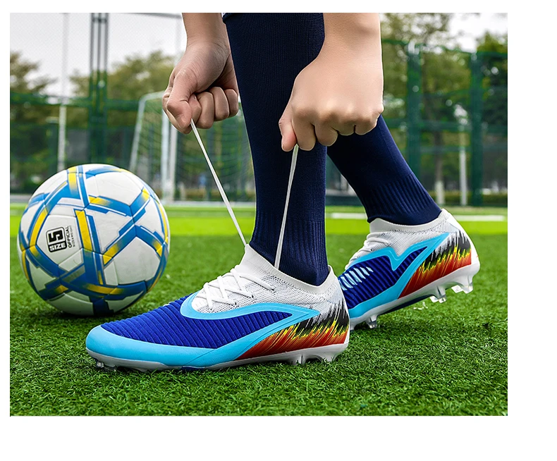 Neue Herren Fußballschuhe Ultraleichte Outdoor-Trainingsschuhe Dropshipping Fußballschuhe mit Langen Stollen FG Rutschfest – Detail 3