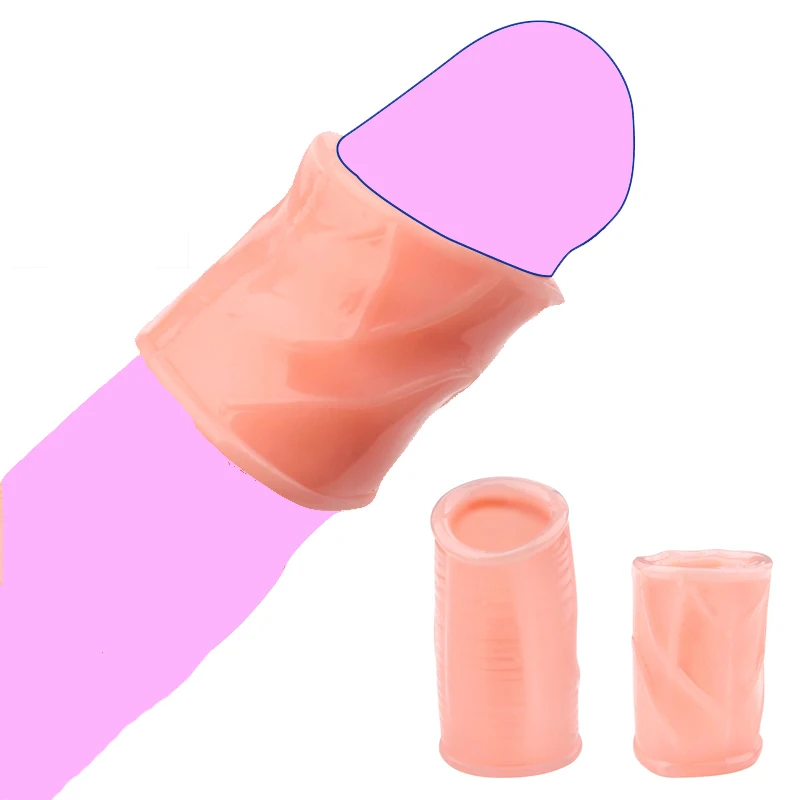 2pcs Foreskin Correction Penis Ring Protection Prepuce Penis Sleeve for Men Delay Ejaculation Glans Cock Sleeve Sex Toys for Men