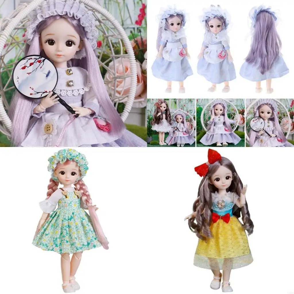 

54DA 12-дюймовая милая кукла, белая девочка, реалистичная принцесса в платье на день рождения