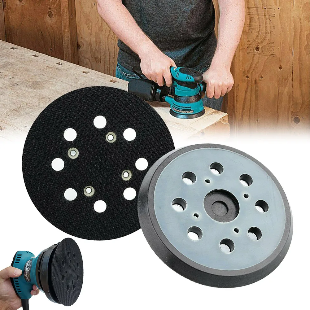 1 Peça Almofada de Lixamento de 125mm com 8 Furos, Base Redonda para Ferramentas Abrasivas, para Lixadeira Orbital Elétrica e Polimento