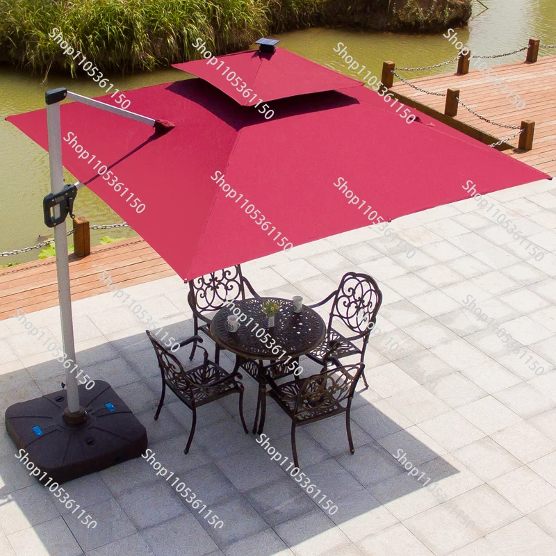 Outdoor Parasol Garden Umbrella Villa  Balcony Awning Outdoor  Stand Large Roman