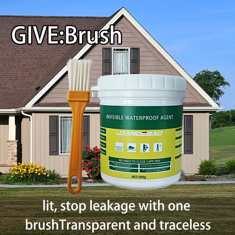 100g/300g Invisible Waterproof Sealant: Transparent Water-Based Leak Repair for Roofs, Walls, Bathroom, Shower, Indoor/Outdoor, image 2