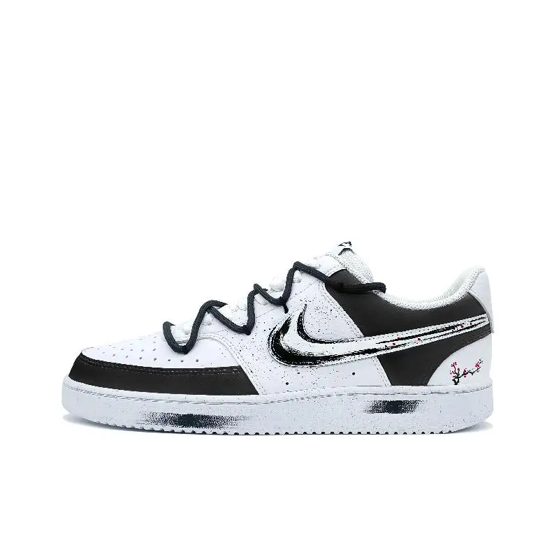 

[Custom Modern New Chinese Style 2.0]Nike Court Vision 1 Low-Top Skateboard Shoes Men's Black White