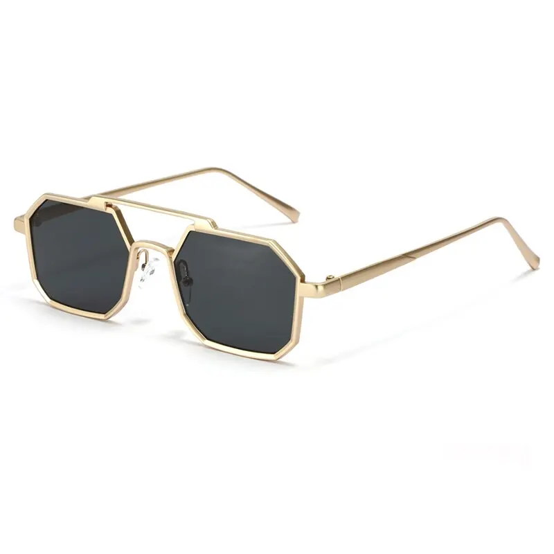 Vintage Square Sunglasses UV400 Retro Punk Shades Fashion Rimless Square Sunglasses Retro Mens Women HIP HOP  main image 3