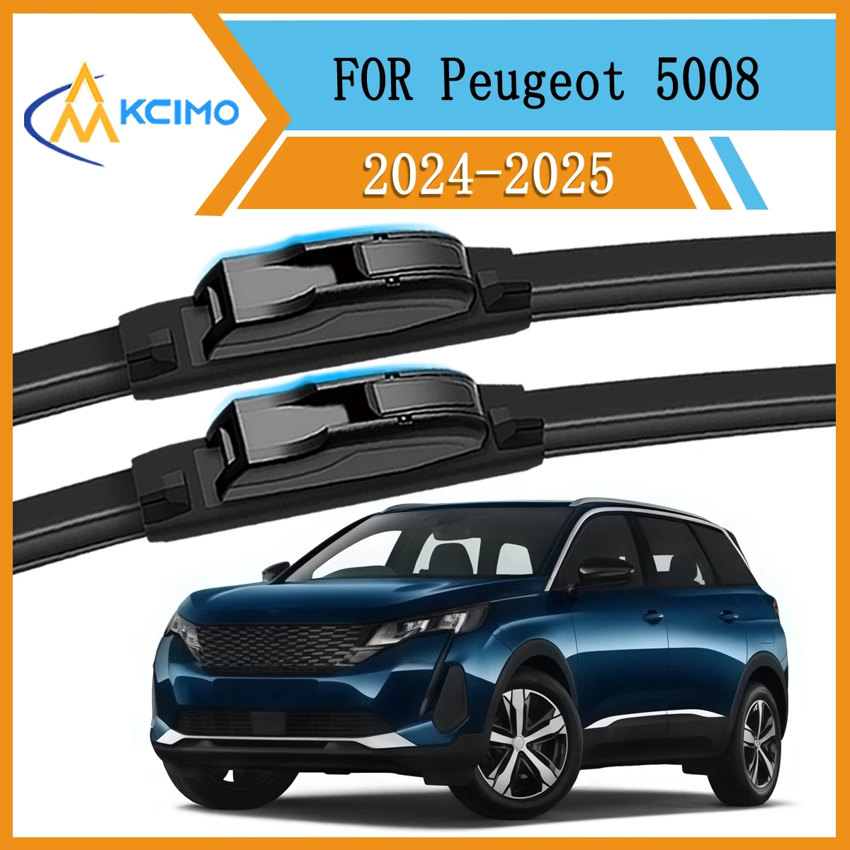 

Windshield Wiper Blades Replacement For Peugeot 5008 P67 2024-2025 Quiet All-Season Rubber Wipers Easy Installation Exact Fit