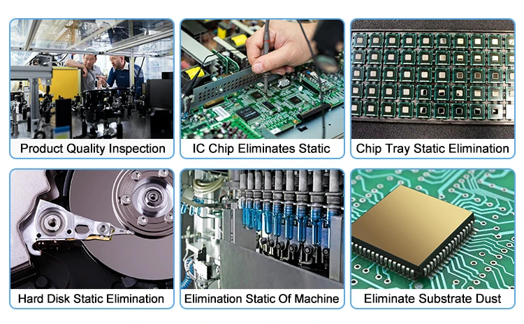 مزيل كهرباء ثعبان الهواء المؤين ESD مكافحة ساكنة المؤين التلقائي التعريفي الكهرباء العالمي اعوج