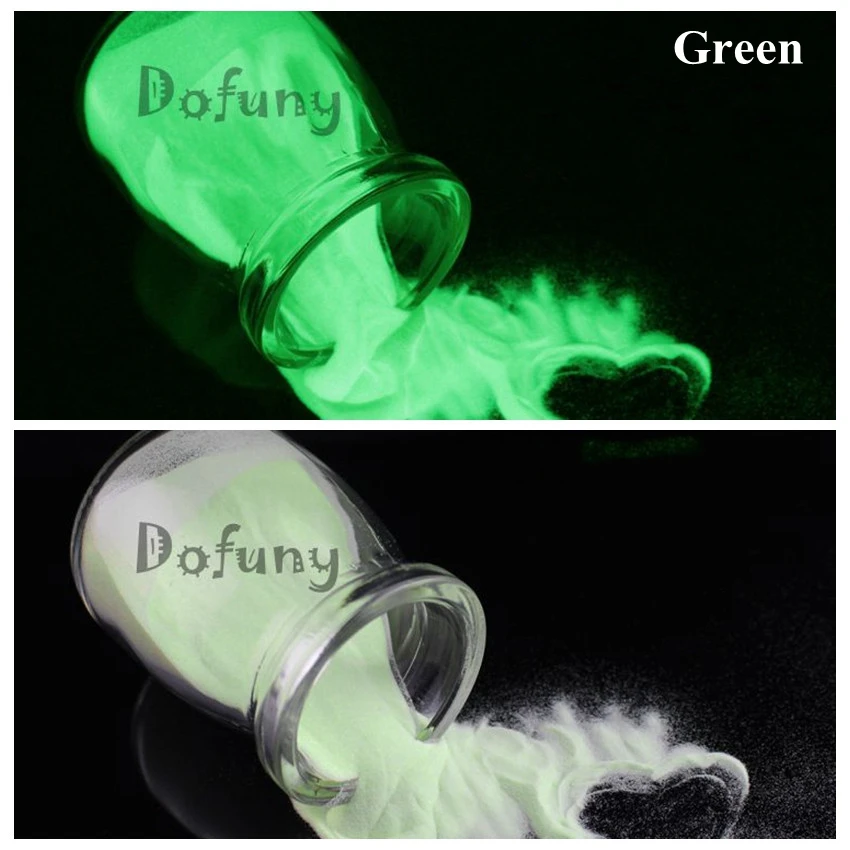 Green Color Photoluminescent Powder Luminous Phosphor Pigment For DIY Paint Print Glow In Dark Powder Dust 50g/Lot