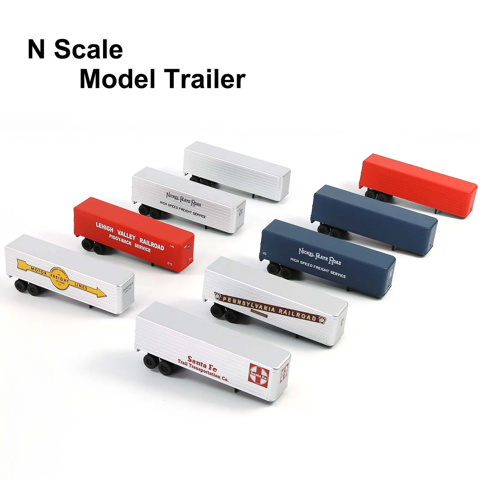 

C15065 Evemodel Trailer - N Scale 1:160 Model Semi-trailer Painted (Pack of 2) for Model Tractor Model Wagon