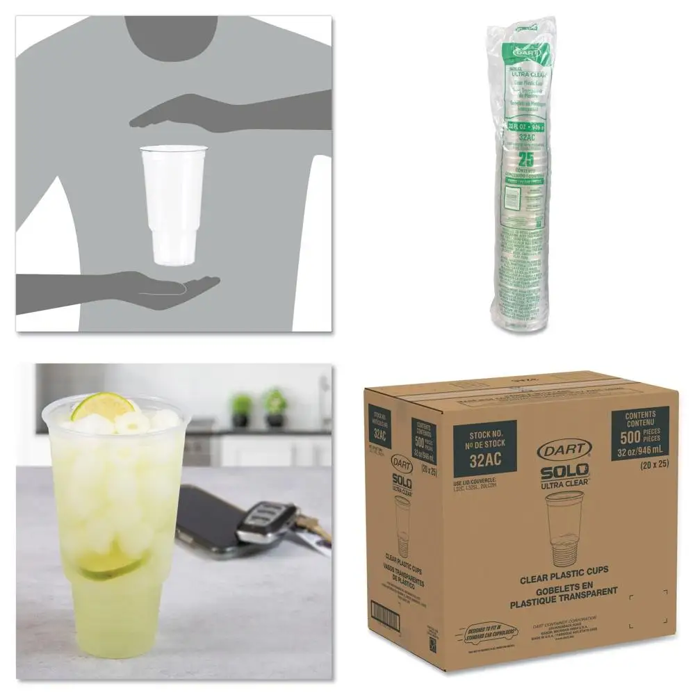 32 Oz Clear Pedesta…