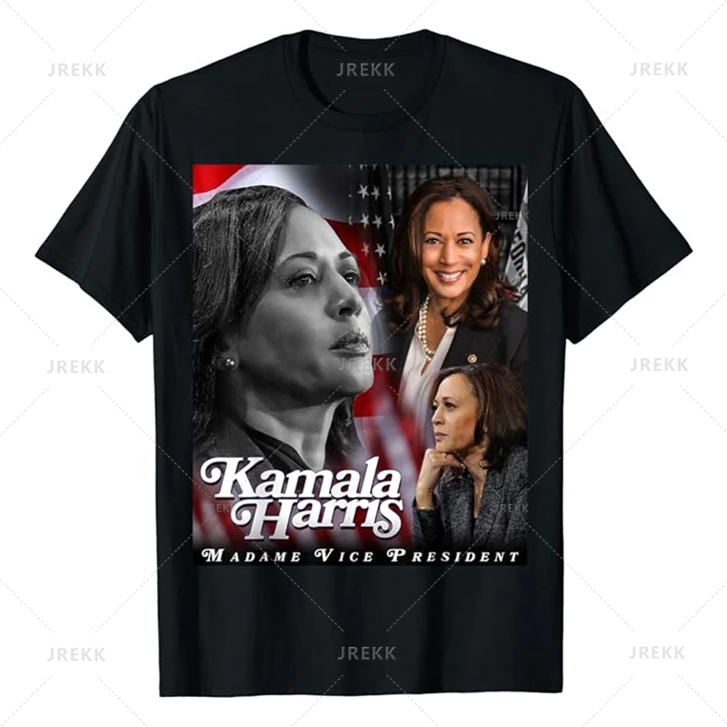 Fashion 3D Kamala Devi Harris Printing T Shirt Vice-President Of The United States Graphic Tee Shirts For Women T-shirts Clothes