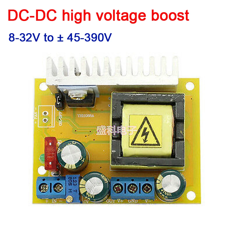 DC-DC 고전압 부스트 컨버터 12V 24V ± 45-390V 160V 170V 380V 전압 레귤레이터 전원 Nixie 튜브 ZVS
