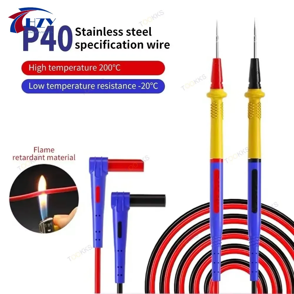 

MECHANIC P40 RP15 Multimeter Pen 1000V 20A Stainless Steel Digital Multimeter Ultra Fine Point Needle Soft Test Probe