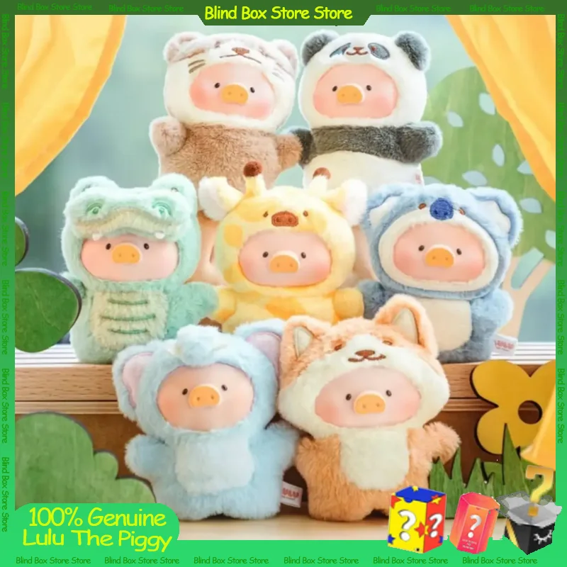 

Genuine Lulu The Piggy Animal Party Series Cute Flocked Blind Box Cute Desktop Decor Birthday Holiday Gifts For Girls Kids Gift
