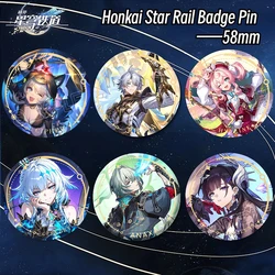 Games Honkai Star Rail Badge Phainon Hyacine Anaxa Castorice Cipher Mydei Aglaea Hysilens Cerydra Button Pin 58mm Brooch Bag