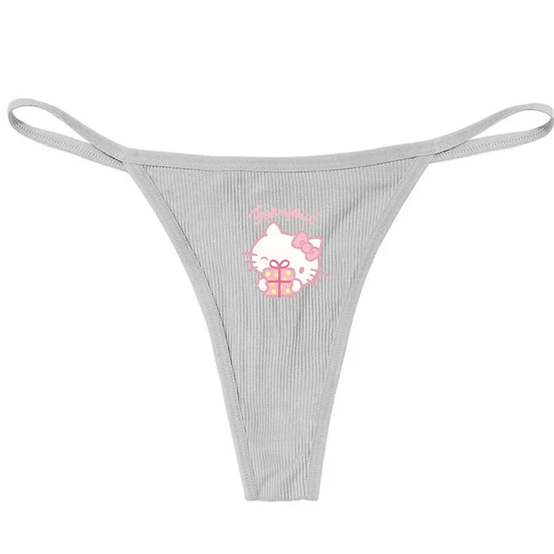 Kawaii My Melody Girls Sexy Thong Cinnamoroll Anime Ladies Cotton Thin Strap T-Back Underwear Comfortable Underpants Gift