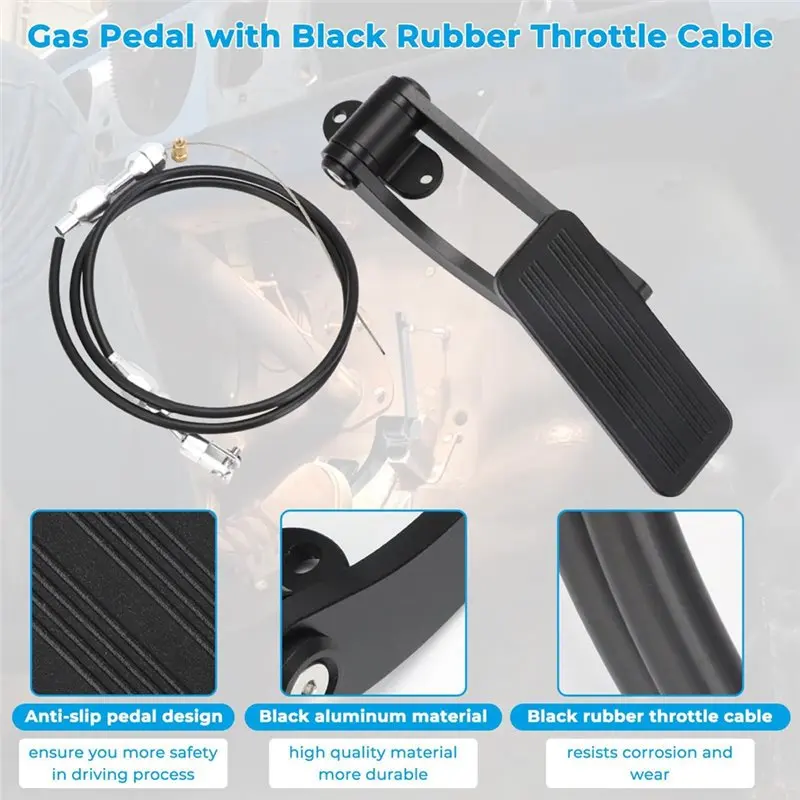 Universal Throttle Pedal Gas Assembly For GM Chevy For Ford Mopar Street Rod With 36