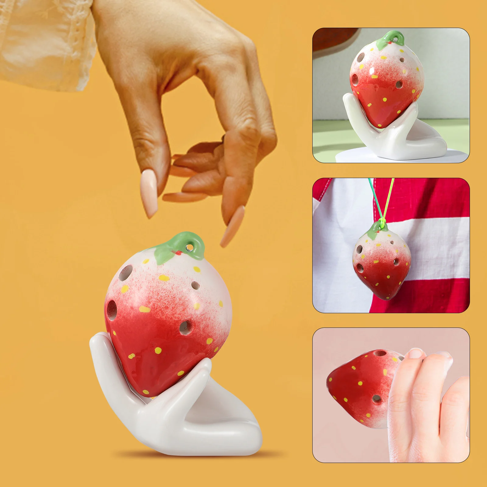 

Six-hole Flute Music Instrument 's Ocarina for Strawberry Musical Instruments