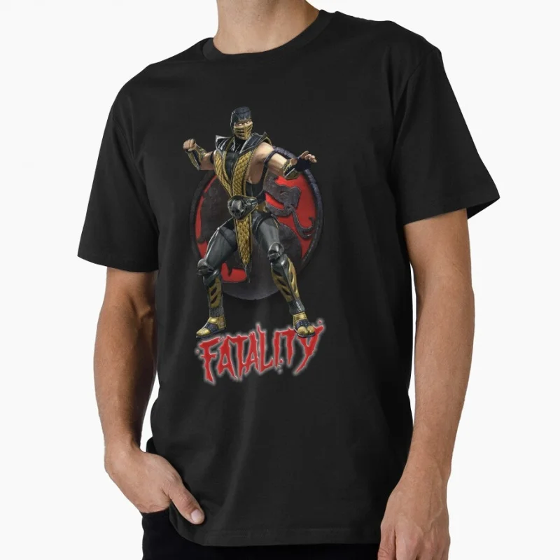 Retro Arcade Game Mortal Kombat Gift T shirt 0708 Unisex Gamer Tee Fire Warrior Scorpion Graphic clothes All size tops S-6XL