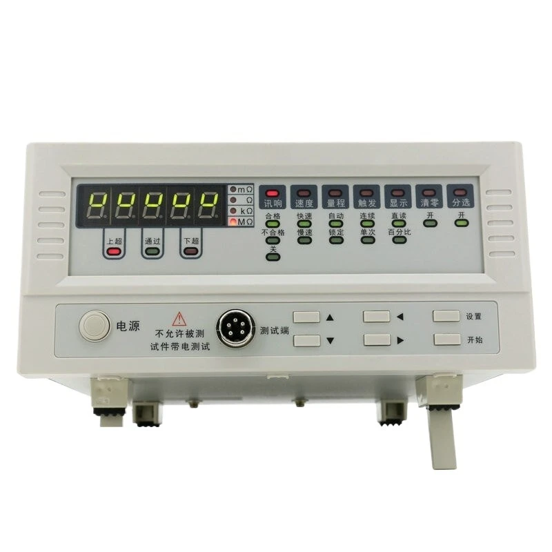 DC Low Resistance Tester Milliohm Ohm Meter Micro Ohmmeter Bench Top 4 Wire Kelvin Test for Motor Coil Relay Contact Inspection