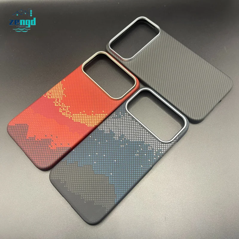 

Для iPhone 17/17 Pro/Pro Max/Air ультратонкий магнитный чехол из арамидного волокна - противоударная броня с магнитным креплением