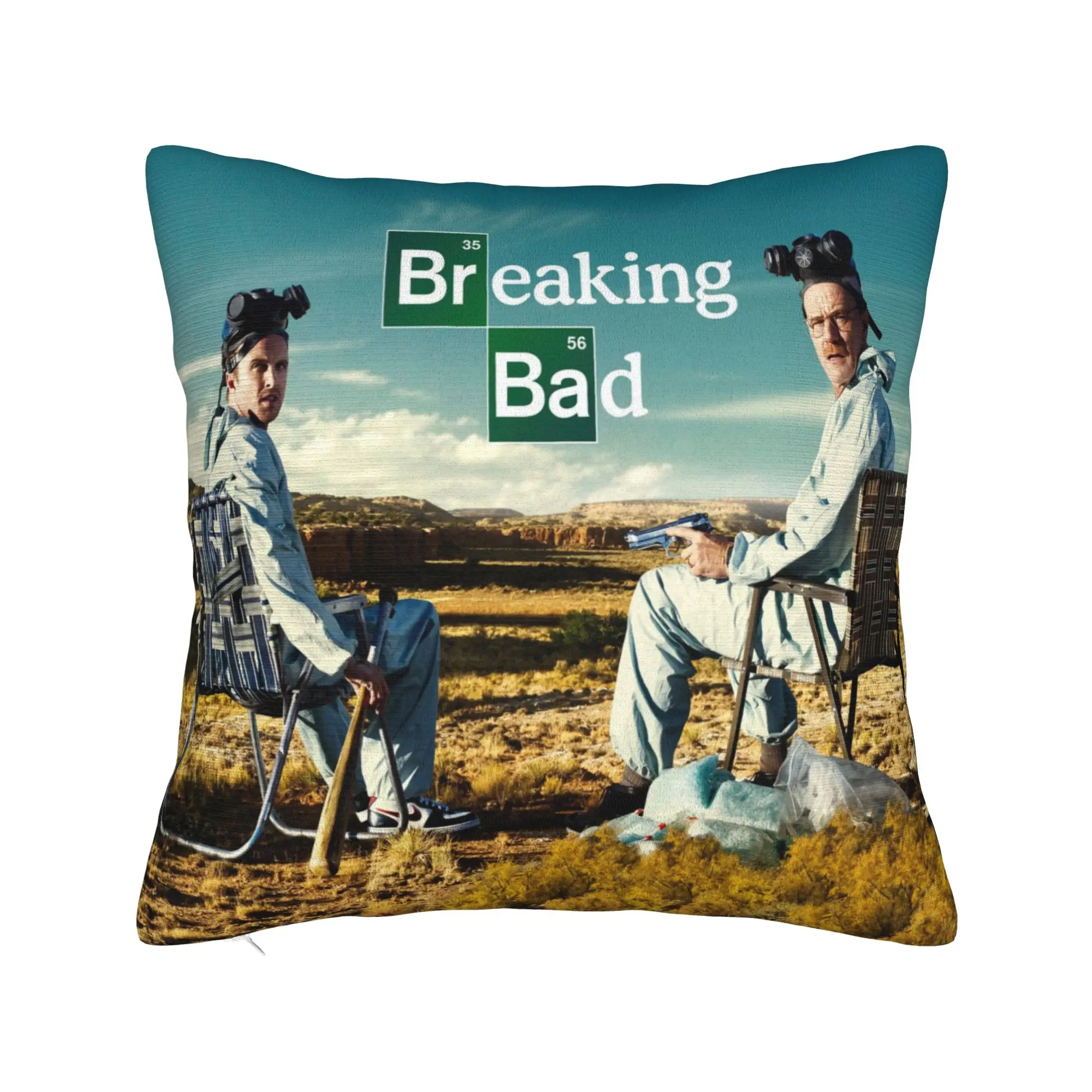 Breaking Bad Walter Jesse Pillowcase Polyester Cushion Cover Bryan Cranston Aaron Paul Pillow Case Cover Home Square 45*45cm