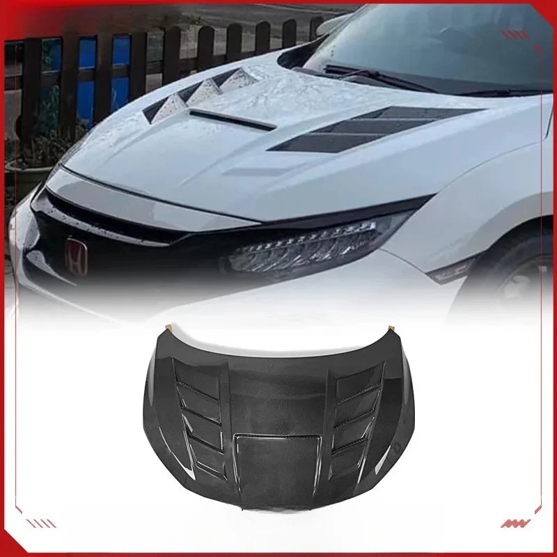 

Suitable For Civic FK8 FK7 TypeR Carbon Fiber EPA1 Open Hole Cooling Intake Cover, Hood Replacement