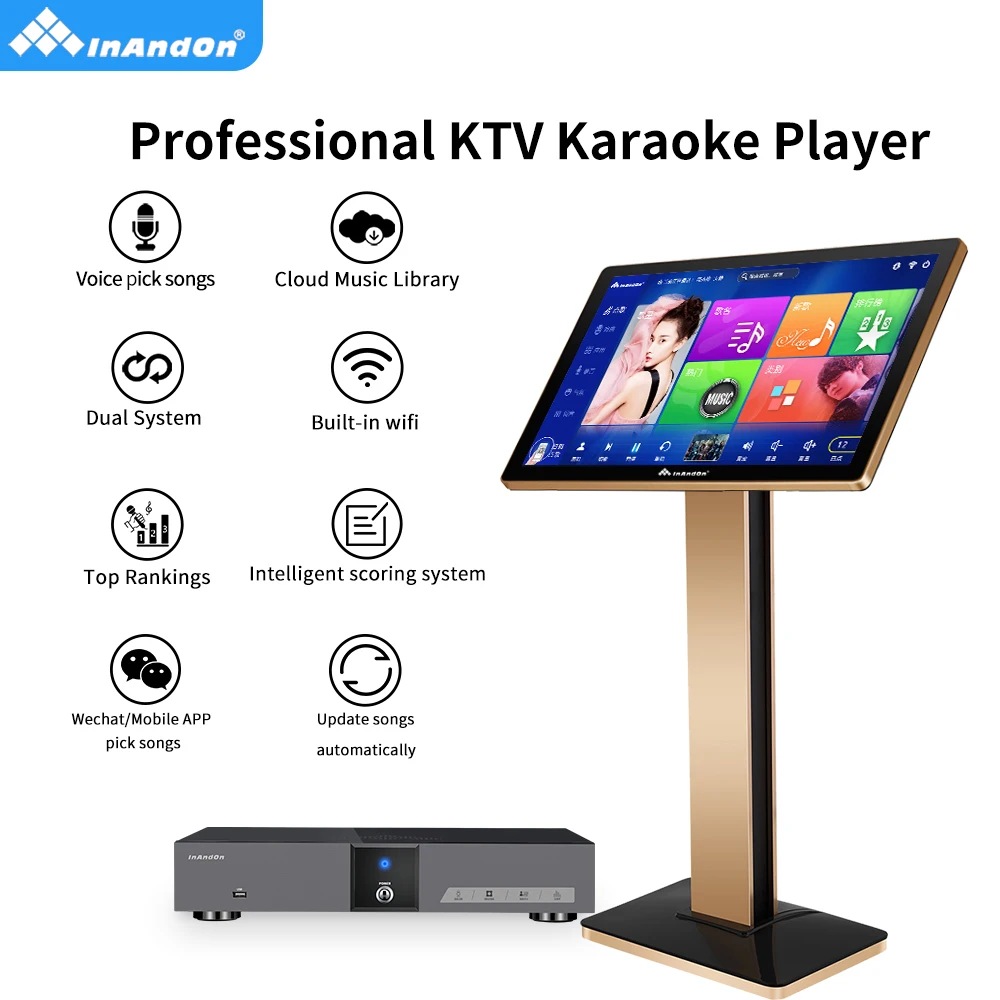 

High Quality KV-V5 MAX LnAndOn 2T Karaoke Touch Screen Karaoke Player KTV System with Power Amplifier and Wireless Microphone