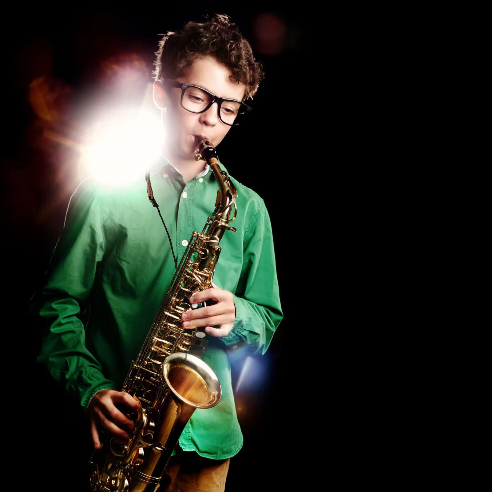 

1pc Saxophone Belt Black Wide Comfortable Durable Easy Install Universal Fit For All Sax Models Saxophone Accessory Hanging