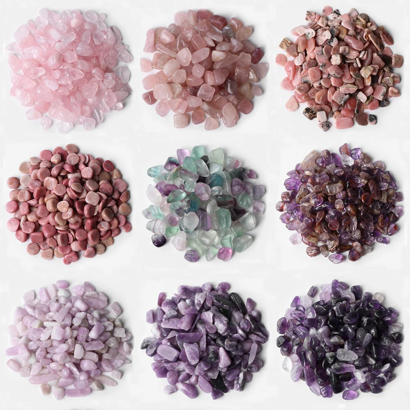 Natural Crystals Quartz Stones Gravel Healing Specimen Jewelry Pink Purple Stone Decor Bulk Tumbled Home Aquarium Decoration