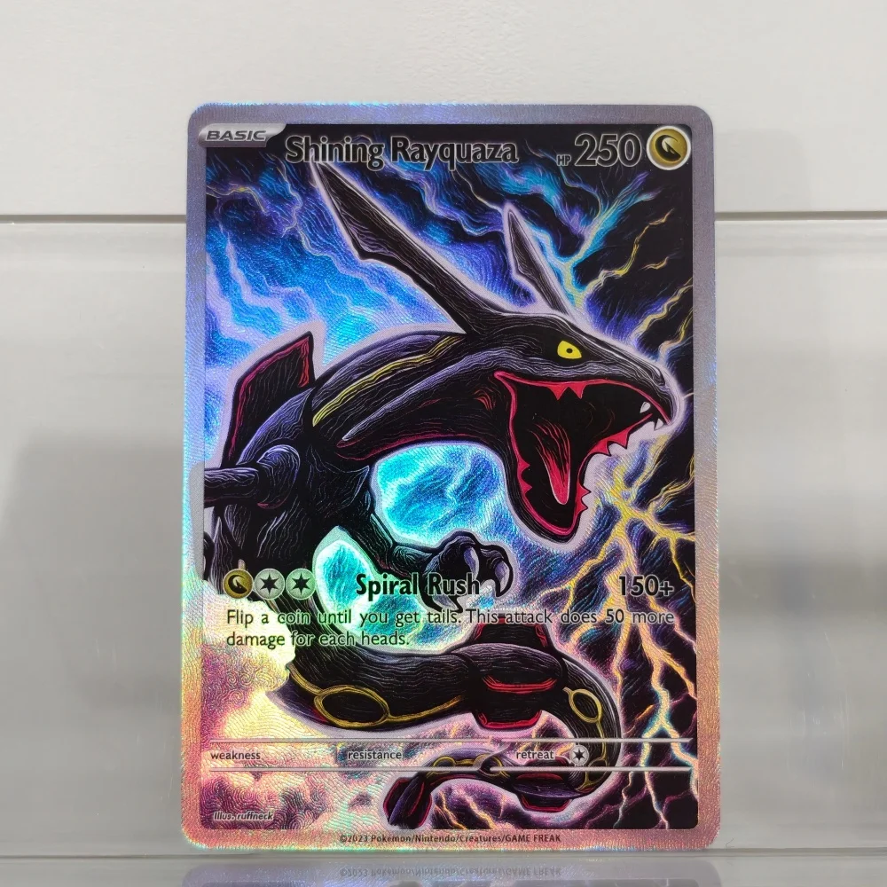 DIY Proxy PKM Card & Van Gogh The Starry Night Giratina Shining Rayquaza Milotic Shiny Mew English TCG Game Collection Card