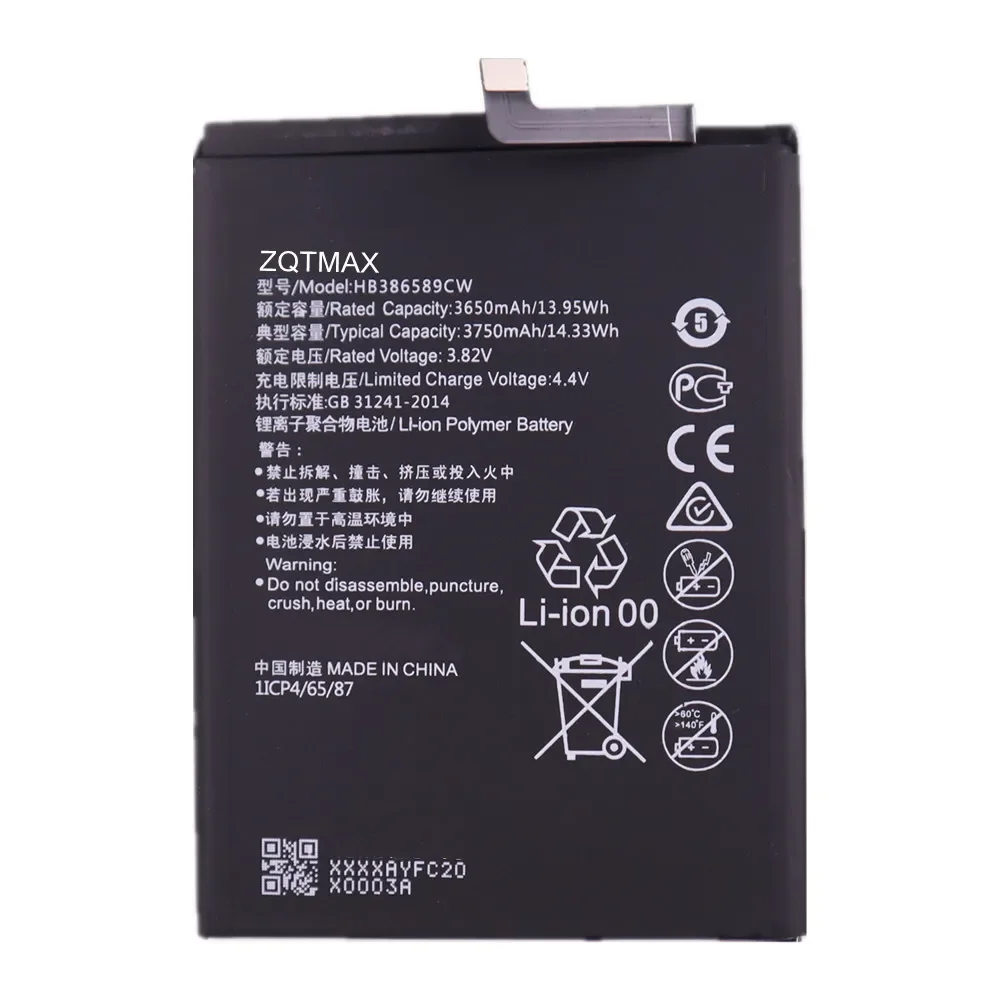 HB386589ECW Battery 3750mAh For Huawei P10 Plus Honor 8X 20 9X Lite View 10 V10 Mate 20 Lite Nova 3 4 5T Mobile Phone Bateria