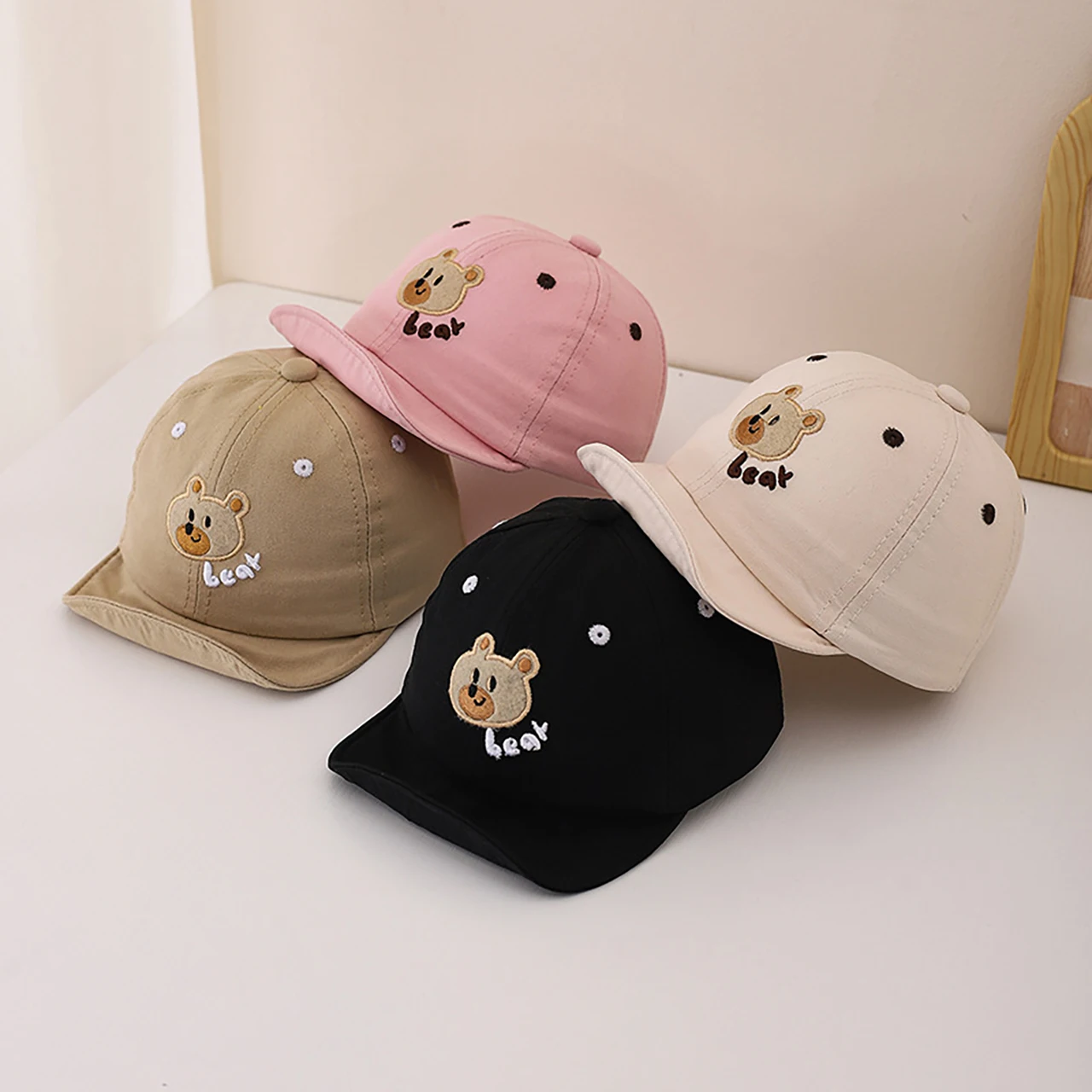 

Cute Baby Peaked Hat Soft Brim Baseball Hats Cartoon Duck Tongue Cap 6-12Month Infant Outdoor Sunshade Visors Kids Duckbill Caps