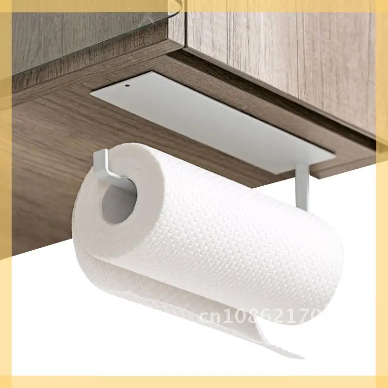 

Towel Roll Holder Wall Mount Paper Towel Holder No Drilling Kitchen Paper Dispenser
