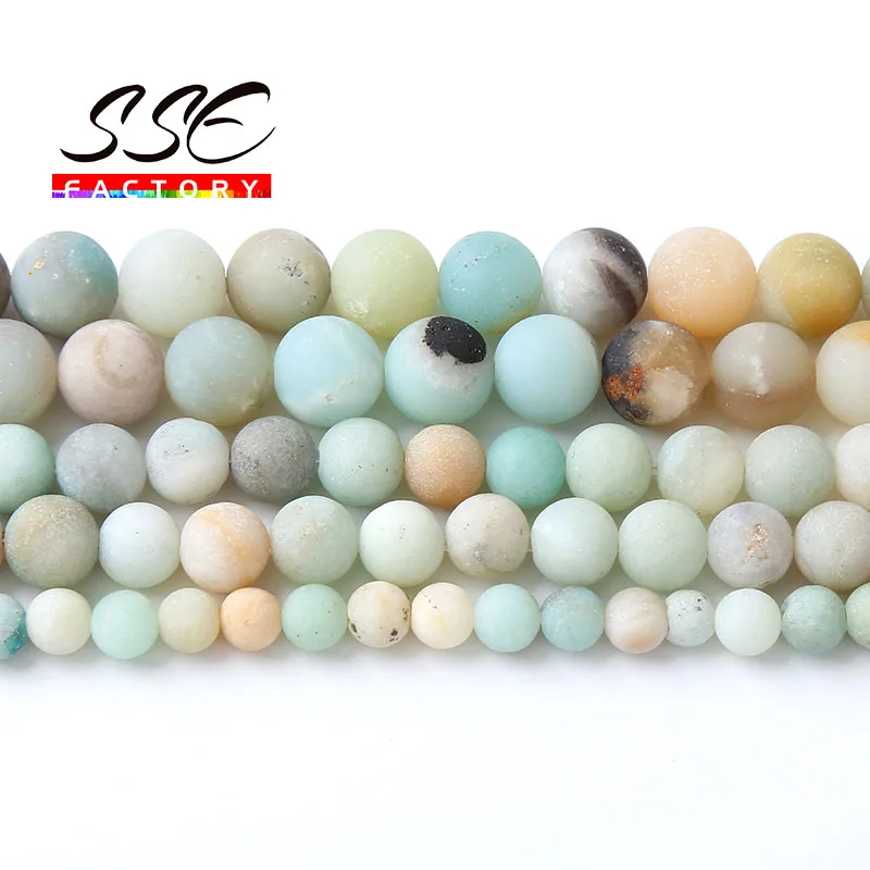 Natural Flower Amazonite Stone Beads For Jewelry Making Energy Healing Power Beads Diy Bracelets Necklaces 4 6 8 10 12mm 15