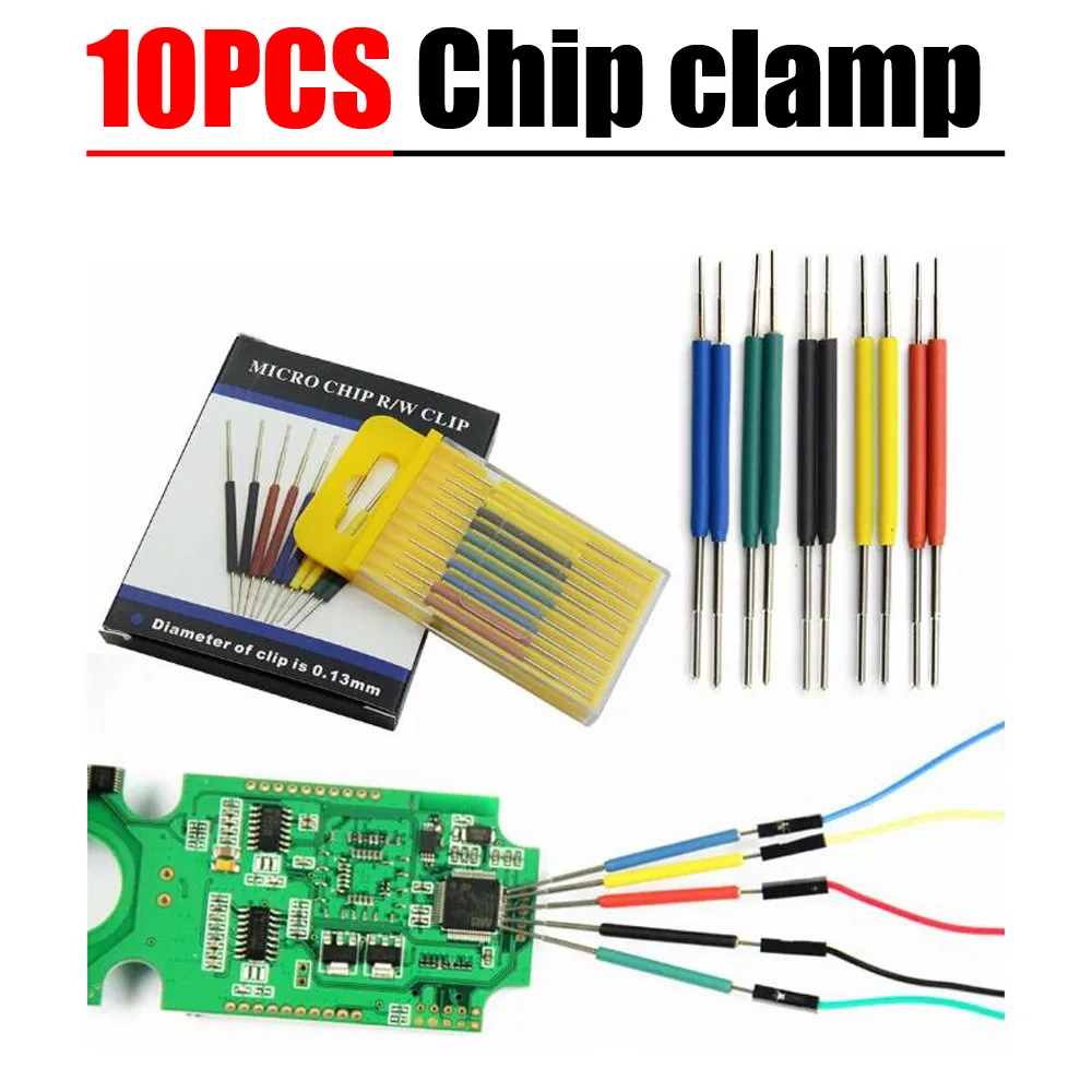 10X Universal Chip Clamp SOP SOIC TSOP MSOP SSOP SOP8 SMD Burn IC Test Burning Clip Pin Socket Programmer For Logic Analyzer